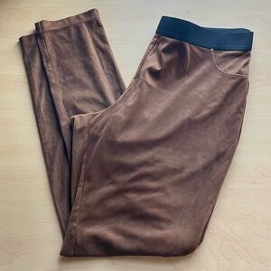 Brown suede pants